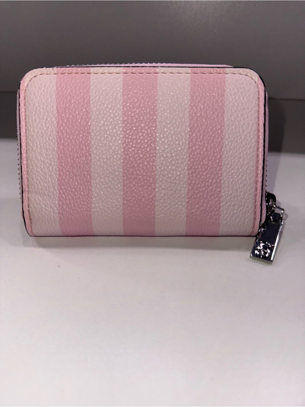 Victoria's Secret Pink and White Stripe Zip-Around Wallet - Picture 2 of 3
